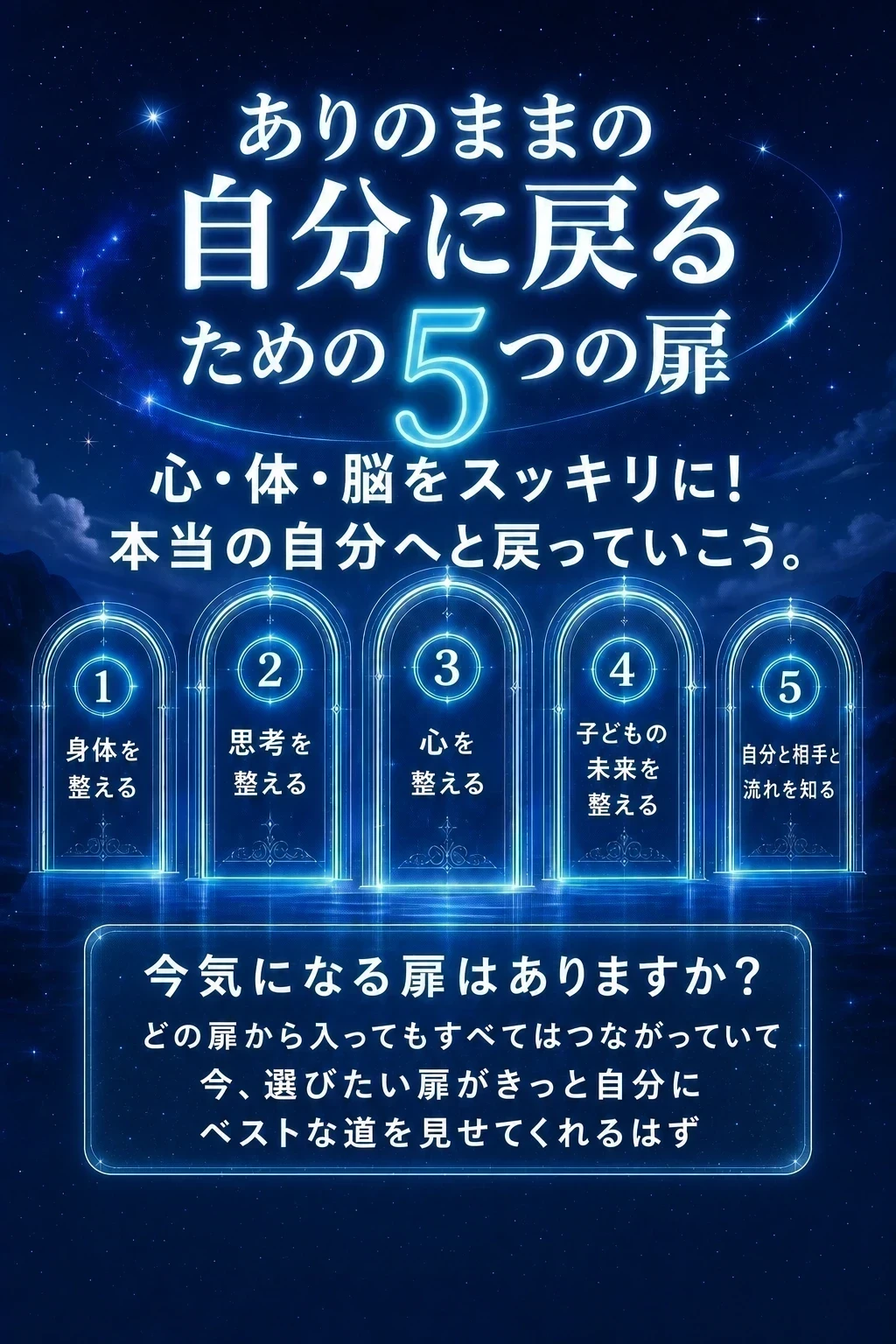 ありのままの自分に戻るための5つの扉