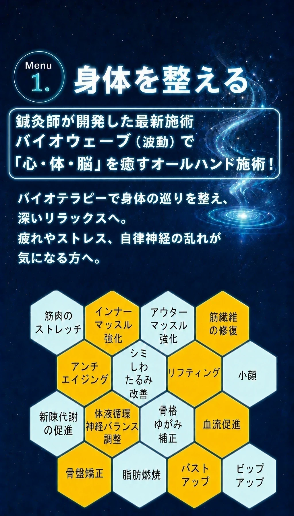 Menu１．身体を整える
