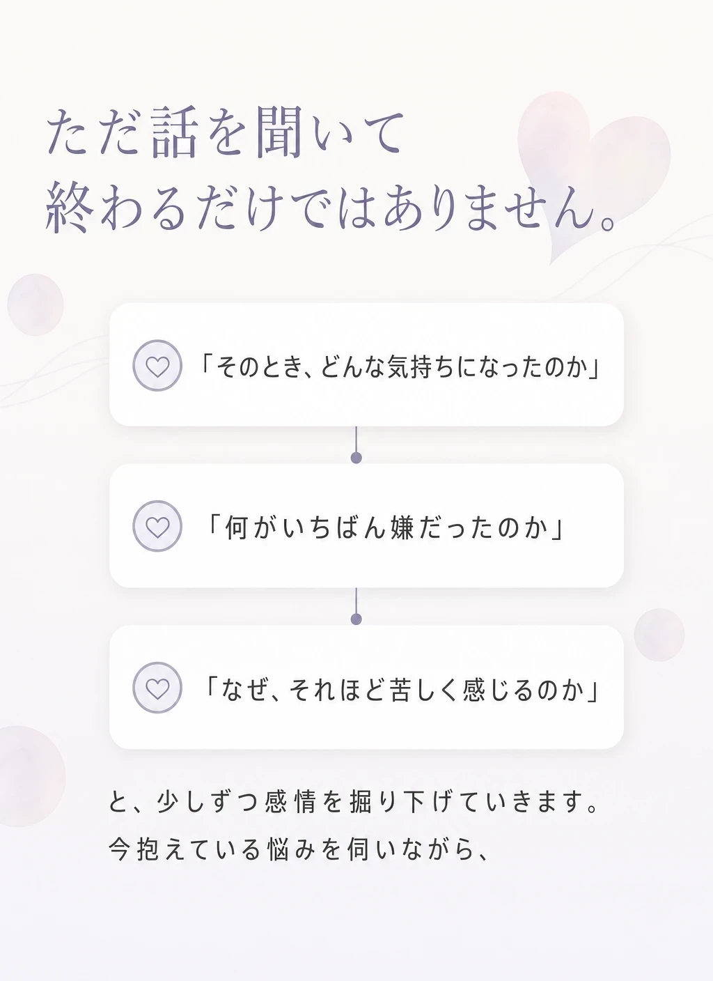 10 ただ話を聞くだけではありません