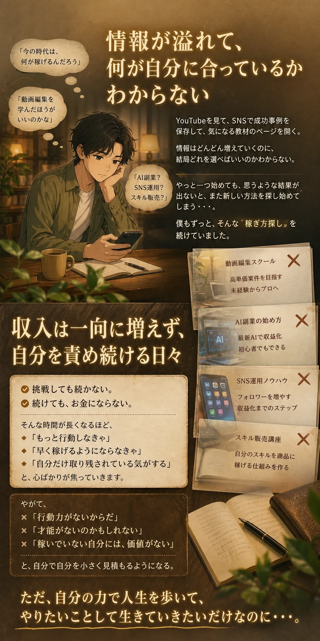 稼ぎ方探しと自己否定