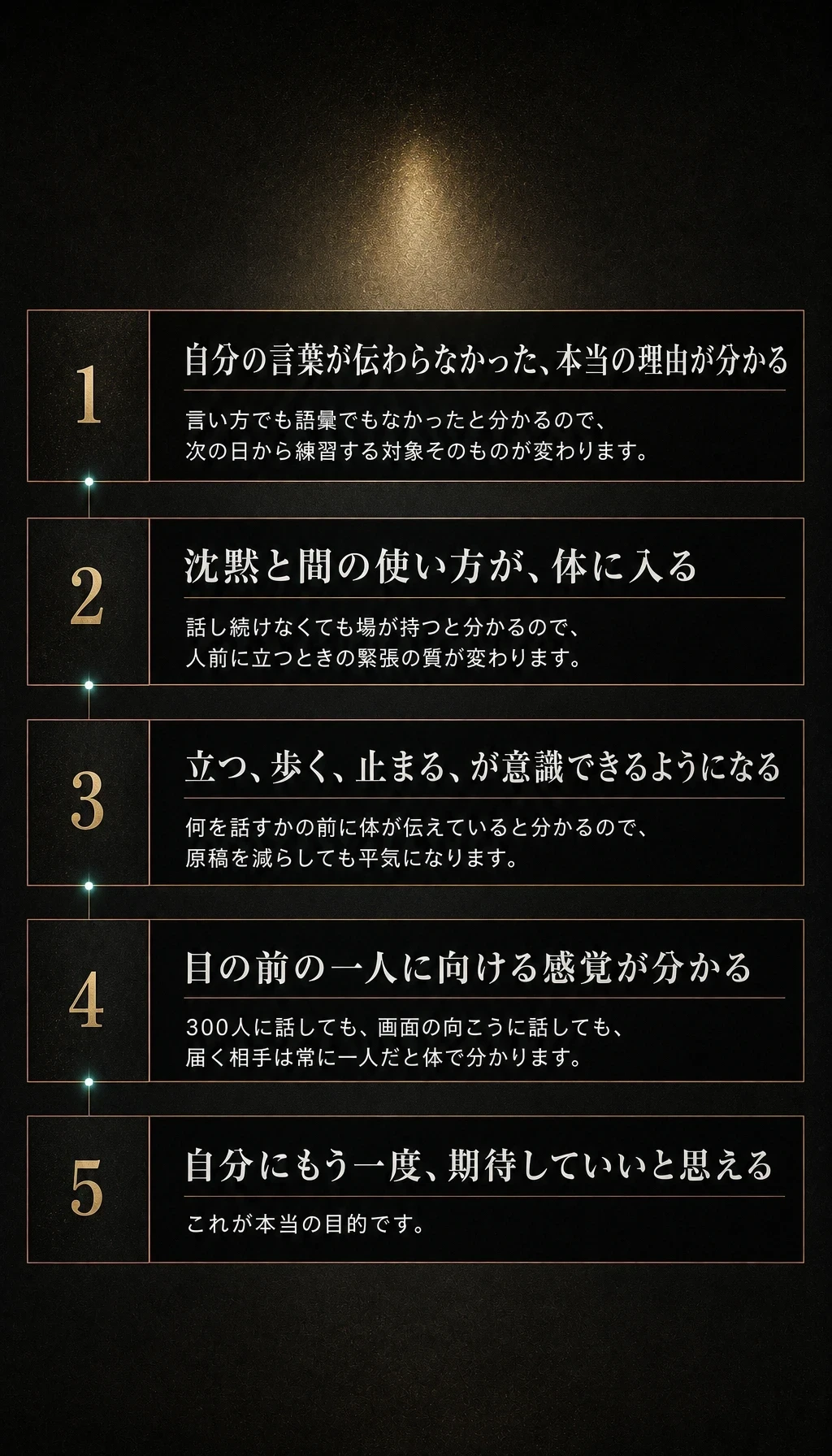 この3時間で持ち帰るもの